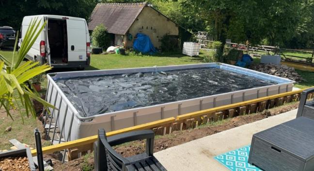 terrassement bois piscine partie 1